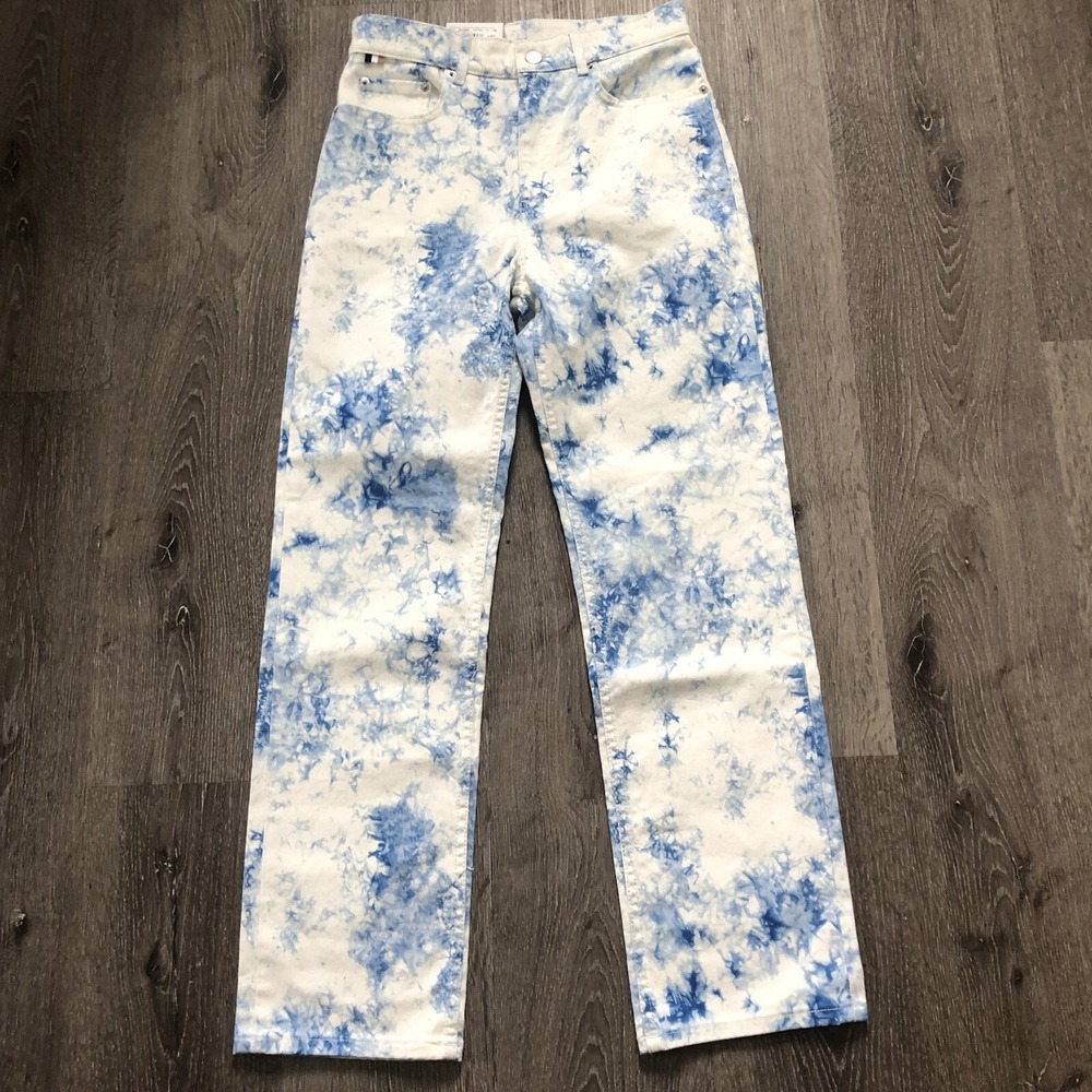 Hugo Boss Jeans Women's 27 Debbie Straight Crop 2.0 Tie Dye High Rise‎ NEW